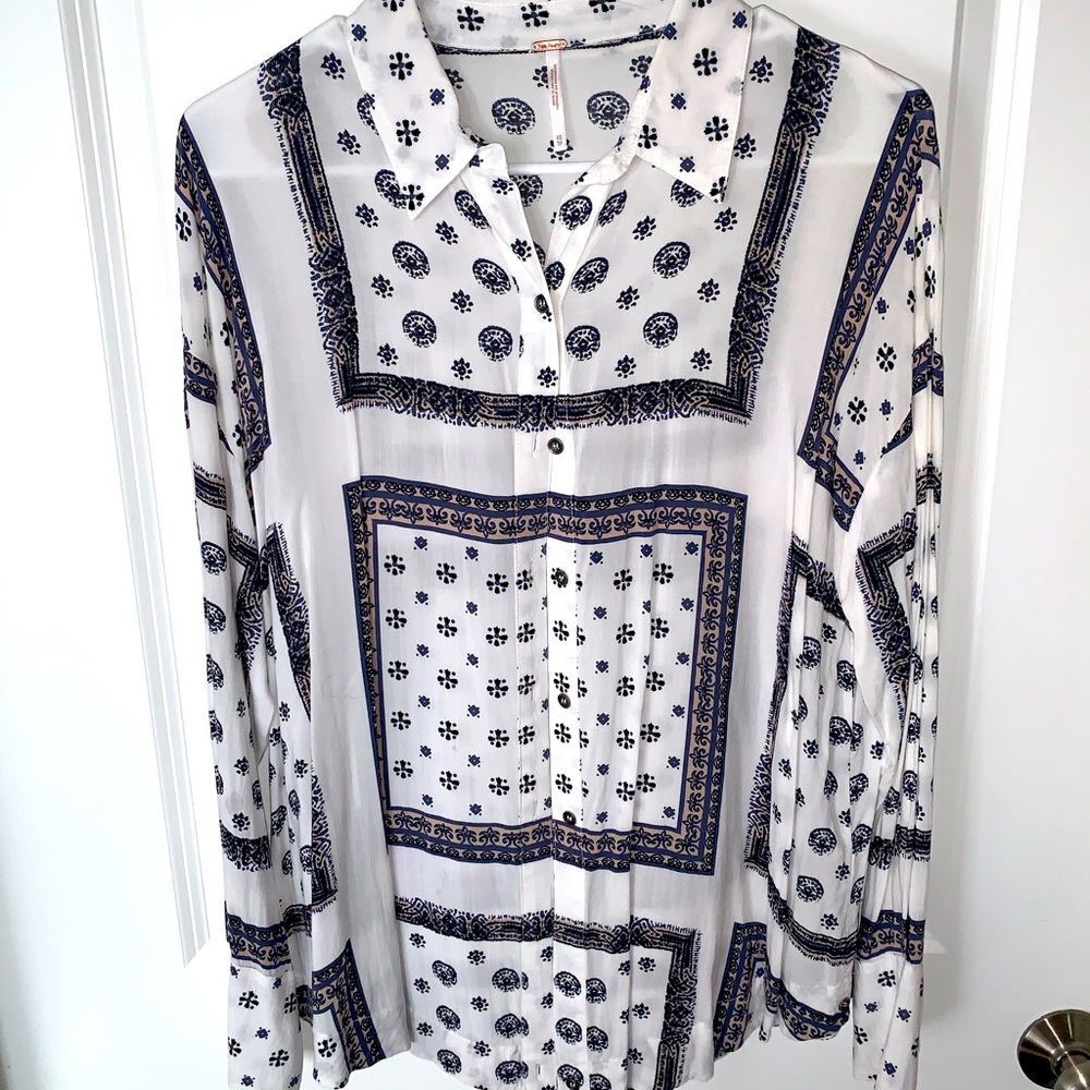 Free People Button Down Blouse